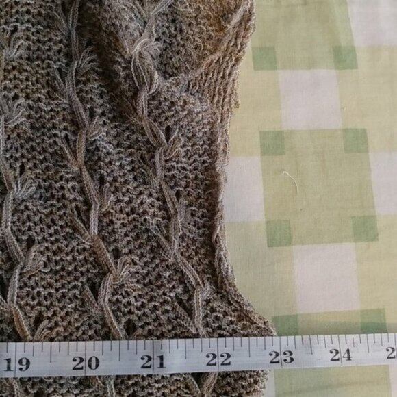 F.O.N.D. Women's Beige Open Waterfall Cardigan Lagen Look Sweater Size S/M - Picture 6 of 8